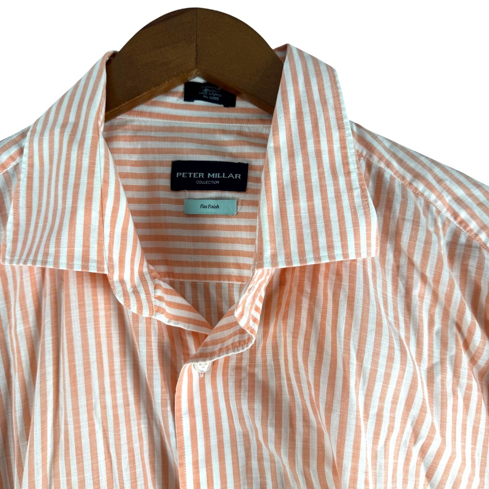 Peter Millar Mens Collection Flex Finish Long Sleeve Golf Shirt Sz XL